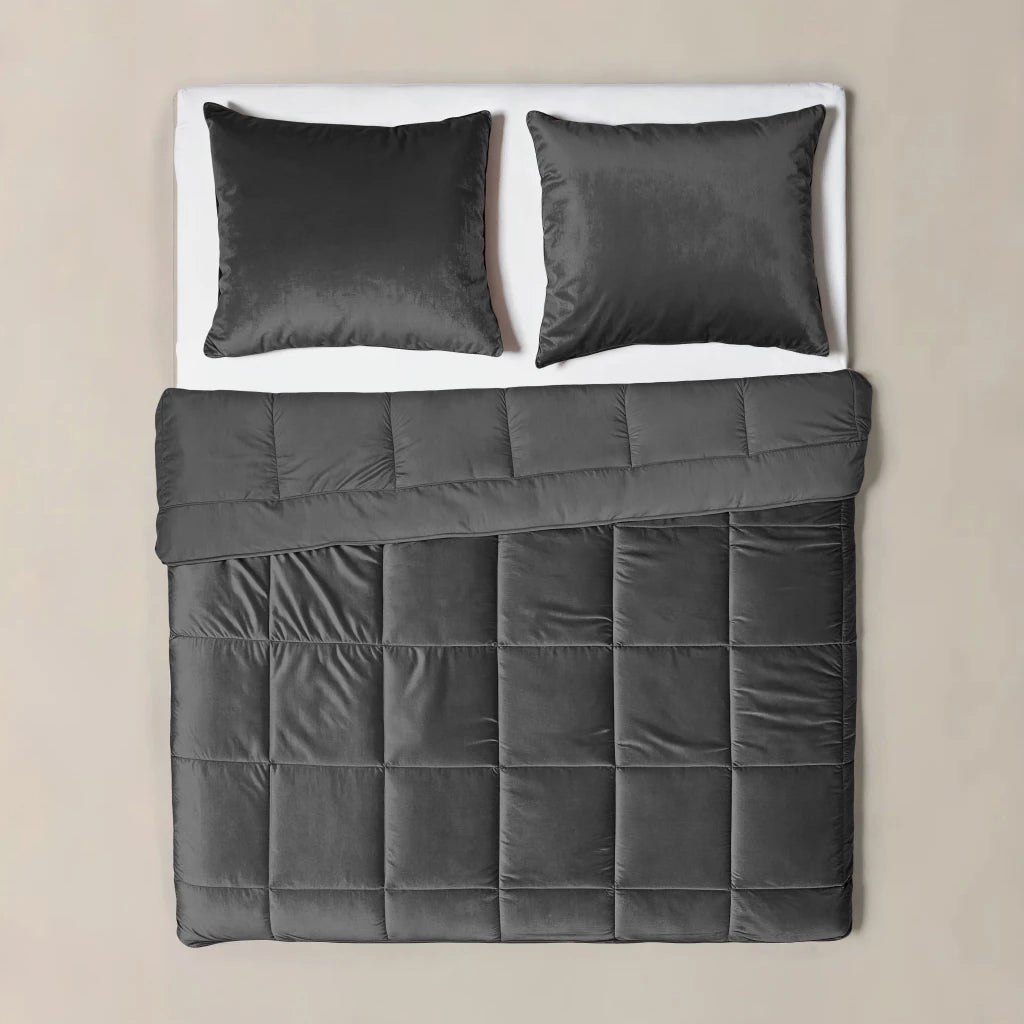Lazy Velvet dekbed - antraciet