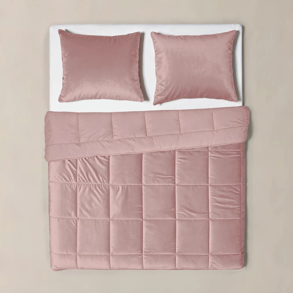 Lazy Velvet dekbed - oud roze