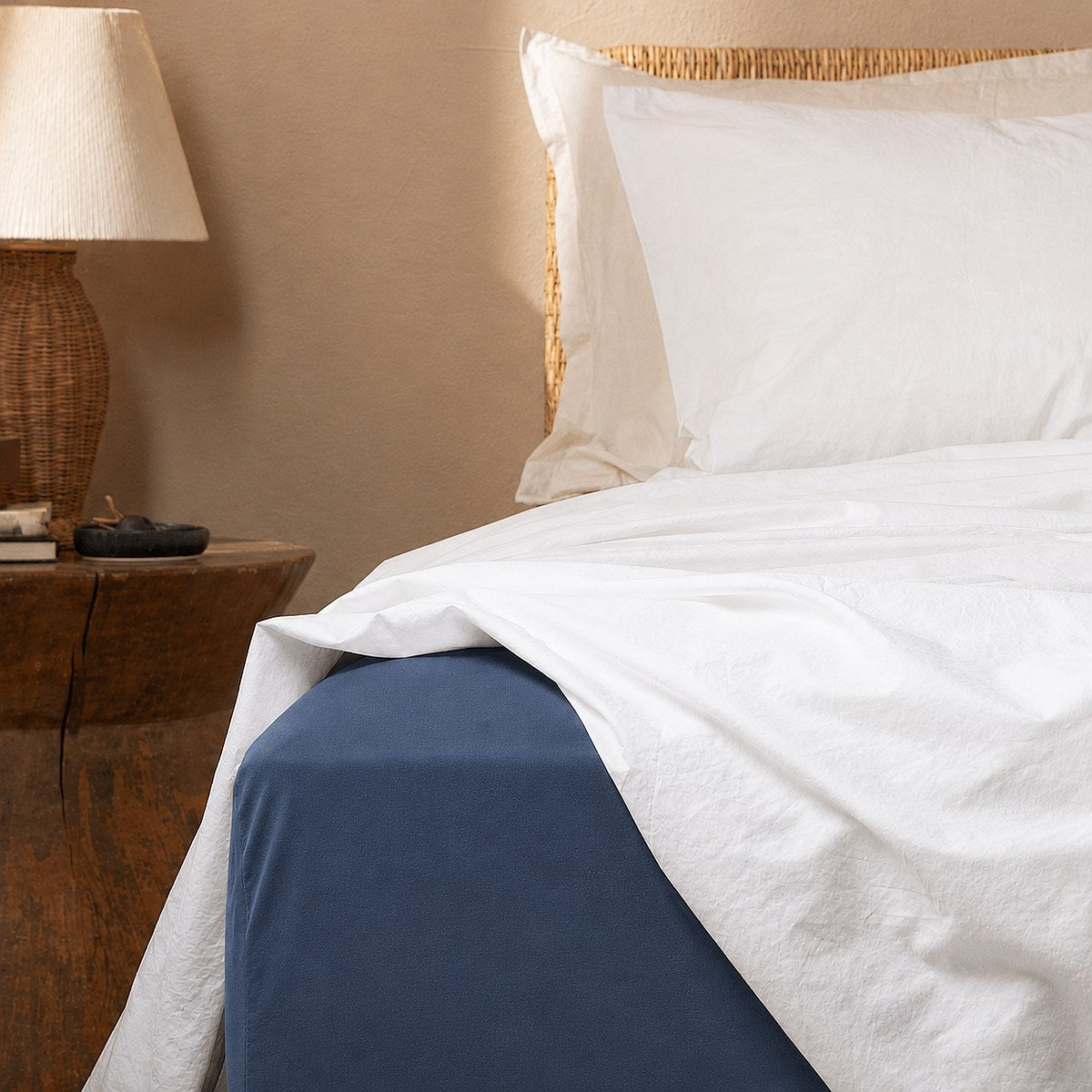 Comfort Hoeslaken - 100% Katoen - Blauw - Bonnanotte