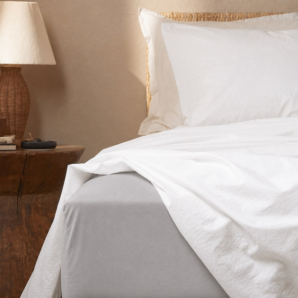 Comfort Hoeslaken - 100% Katoen - licht grijs - Bonnanotte
