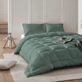 Lazy Green - Synthetisch - All Year - Dekbed  - Donkergroen - Kussenslopen