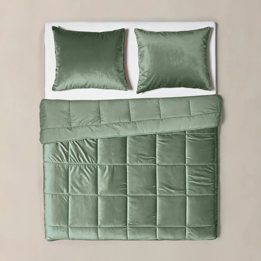 Lazy Velvet dekbed - groen