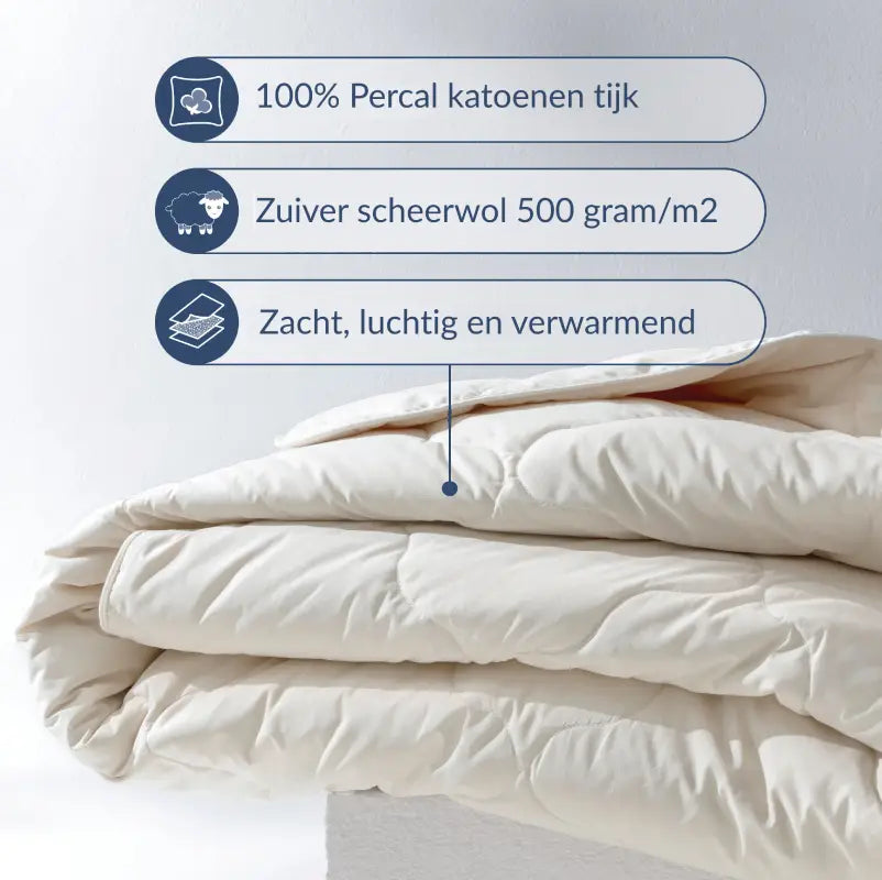 Texels Comfort Satin - Wol - 4 Seizoenen - Dekbed
