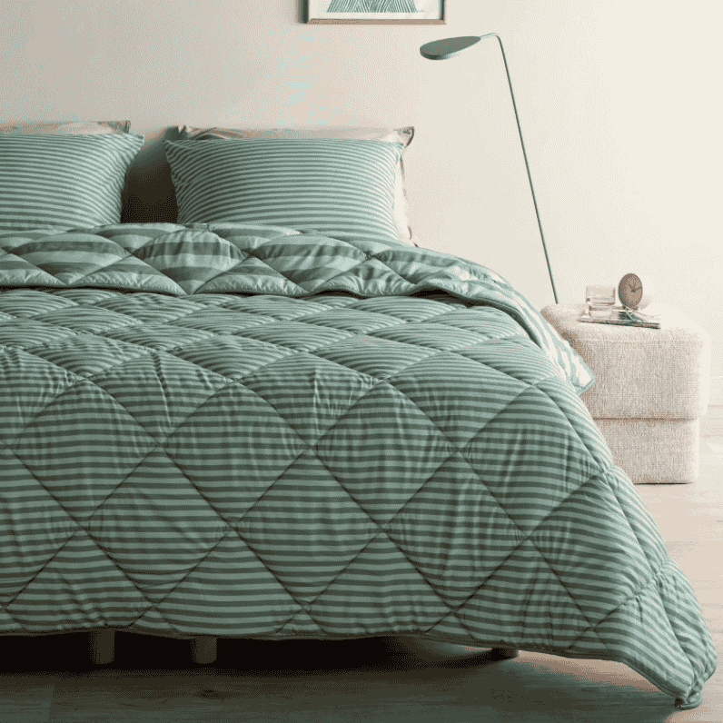 Wasbaar Ohana - Dekbed - All Season - Synthetisch - Groen